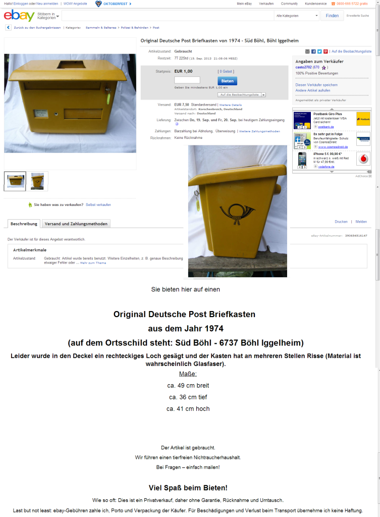 Postbriefkasten